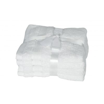 Ideal High Bulk Face Towel 4-Piece Set 33x33 Cm White