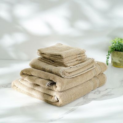 Ideal High Bulk Face Towel 4-Piece Set 33x33 Cm Beige