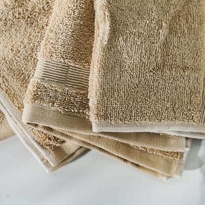 Ideal High Bulk Face Towel 4-Piece Set 33x33 Cm Beige