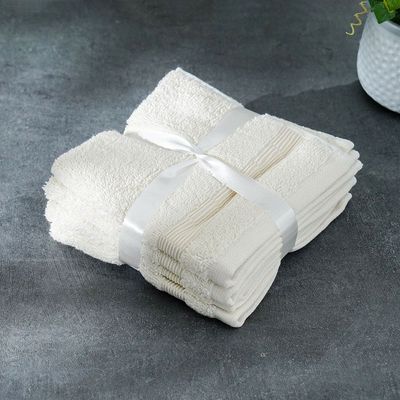 Ideal High Bulk Face Towel 4-Piece Set 33x33 Cm Off White