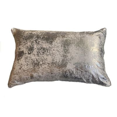 Majestic Sandstone Foil Printed Filled Cushion 30x50 Cm Silver