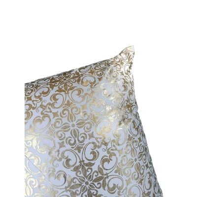 Majestic Thrush Foil Printed Filled Cushion 45x45 Cm Golden