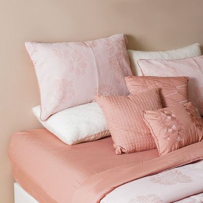 Allure Feruza 7 -Piece King Comforter Set 240X260 Cm Pink