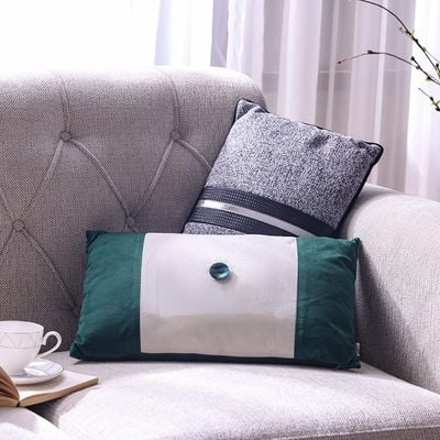 Ss24 Pearl Patchwock Cushion Grey 30X50Cm Wl3960-4-Gy