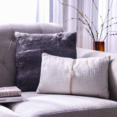 Ss24 Pearl Fur Cushion Grey 50X50Cm Wl4239-2-Gy