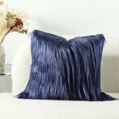 Pearl Fur Cushion Blue 45X45CM DZWL1569-2-BE