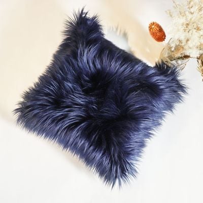 Pearl Fur Cushion Blue 45X45CM DZWL1569-2-BE