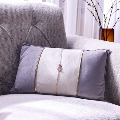 Ss24 Pearl Patchwock Cushion Grey 28X50Cm Wl2494-4B-Wgy