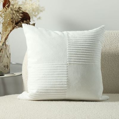 Pearl Patchwock Cushion White 45X45CM WL4613-2B-W