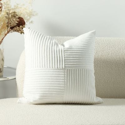 Pearl Patchwock Cushion White 45X45CM WL4613-2-W