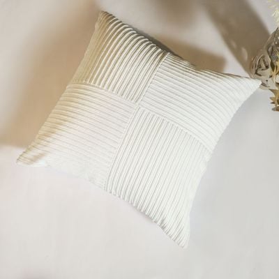 Pearl Patchwock Cushion White 45X45CM WL4613-2-W