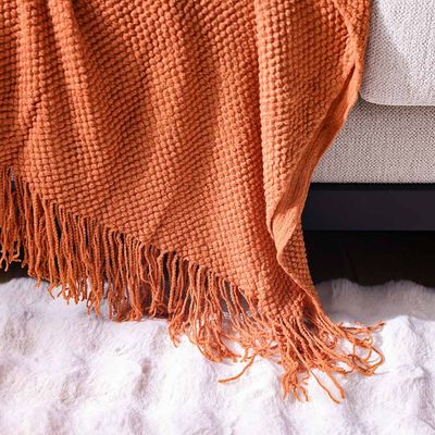 Ss24 Kosmo Blanket Orange 130X240Cm Wl4202-Br-Or