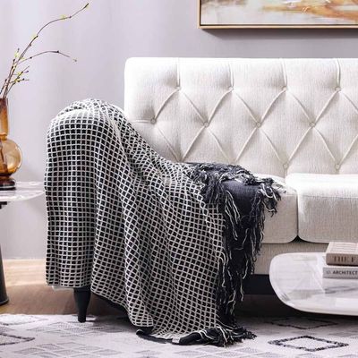 Ss24 Kosmo Blanket Grey 130X230Cm Wl4214-Br-Dgy