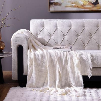 Ss24 Kosmo Blanket White 152X203Cm Wl4647-Br-W