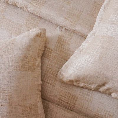 Festival Collection 6-Piece Bed in a Bag Super King Comforter Set 260X260CM Soft Gold LCT BL 2307_05