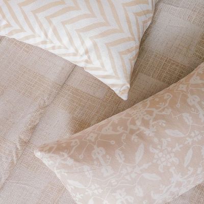 Festival Collection 6-Piece Bed in a Bag Super King Comforter Set 260X260CM Soft Gold LCT BL 2307_05