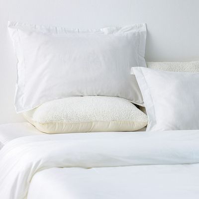 Bliss 3-Piece 144 Tc Cotton Queen Duvet Cover Set 200 X 200 Cm,50 X 75 Cm White