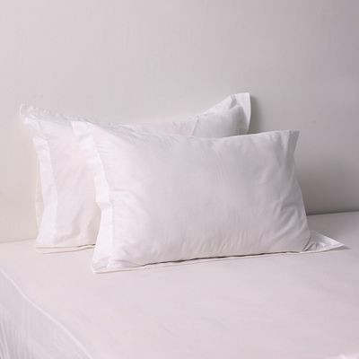 Bliss 2-Piece 144 Tc Cotton Pillow Case Set 50X75 Cm White