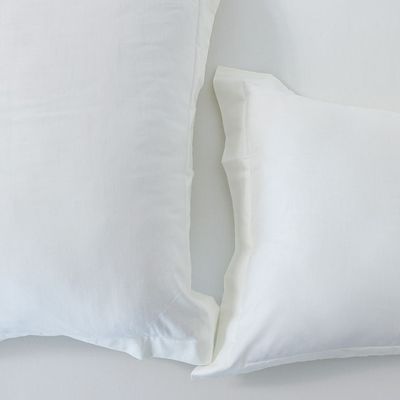 Bliss 2-Pc Cotton Pillow Case Set - White - 50x75 cm 