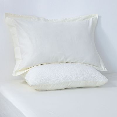 Bliss 2-Pc Cotton Pillow Case Set - White - 50x75 cm 