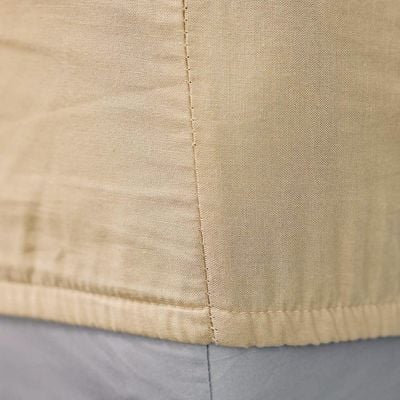 Bliss 2-Piece 144 Tc Cotton Twin Fitted Sheet Set 120 X 200 + 25 Cm,50 X 75 Cm Beige