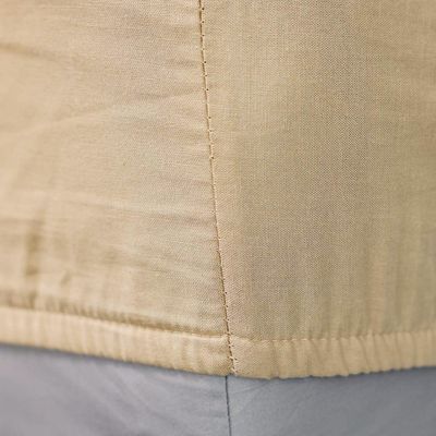 Bliss 3-Piece 144 Tc Cotton Queen Fitted Sheet Set 160 X 200 + 35 Cm,50 X 75 Cm Beige