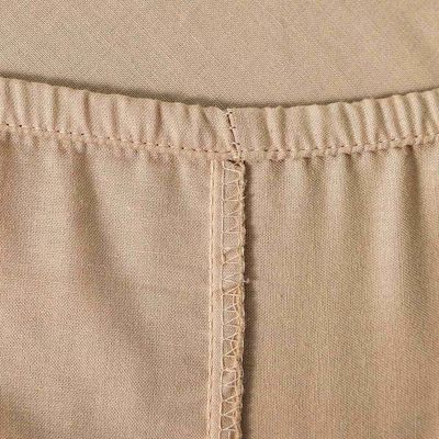 Bliss 3-Piece 144 Tc Cotton Queen Fitted Sheet Set 160 X 200 + 35 Cm,50 X 75 Cm Beige