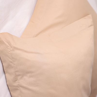 Bliss 2-Piece 144 Tc Cotton Pillow Case Set 50 X 75 Cm Beige