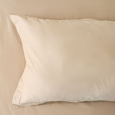 Bliss 2-Pc Cotton Pillow Case Set - Beige - 50x75 cm 