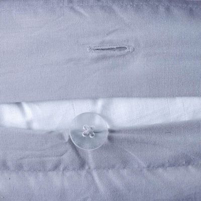 Bliss 3-Pc Cotton Super King Duvet Cover Set - Grey - 260x220 cm, 50x75 cm 