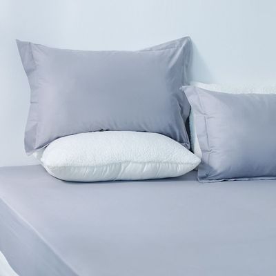 Bliss 2-Pc Cotton Pillow Case Set - Grey - 50x75 cm 