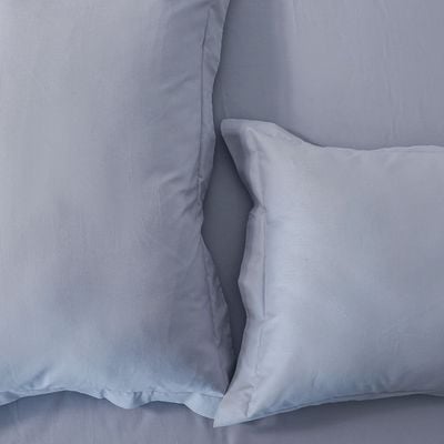 Bliss 2-Pc Cotton Pillow Case Set - Grey - 50x75 cm 