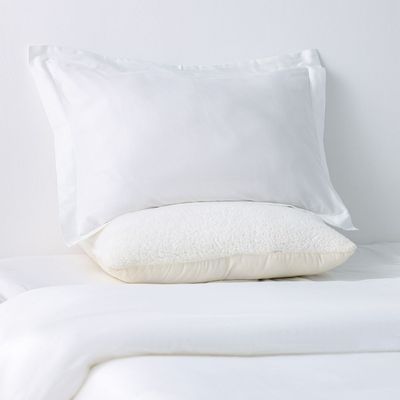 Serene 2-Pc Cotton Twin Duvet Cover Set - White - 135x200 cm, 50x75 cm 