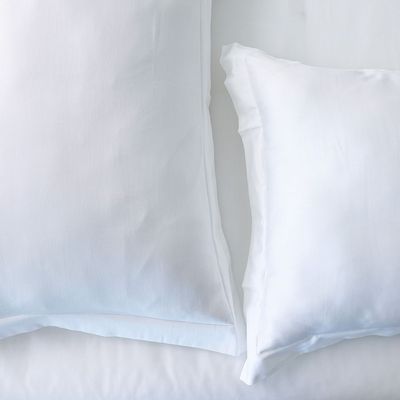 Serene 3-Pc Cotton Queen Duvet Cover Set - White - 200x200 cm, 50x75 cm 