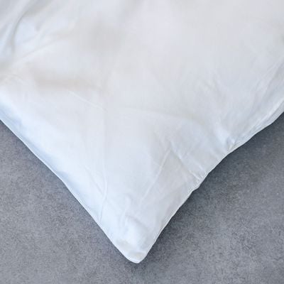 Serene 3-Pc Cotton Queen Duvet Cover Set - White - 200x200 cm, 50x75 cm 