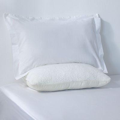 Serene 2-Pc Cotton Pillow Case Set - White - 50x75 cm 