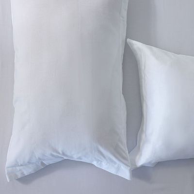 Serene 2-Pc Cotton Pillow Case Set - White - 50x75 cm 