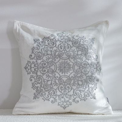 Pearl Mandala Cushion Cover  Grey 45x45 CM