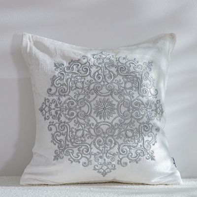 Pearl Mandala Cushion Cover  Grey 45x45 CM