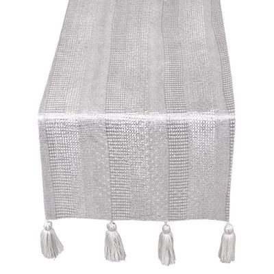 Pearl Table Runner Silver 33x180 CM