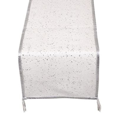 Pearl Table Runner Natural/Silver 33x180 CM