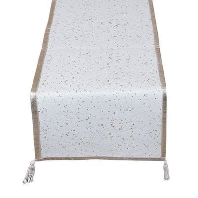 Pearl Table Runner Natural/Gold 33x180 CM