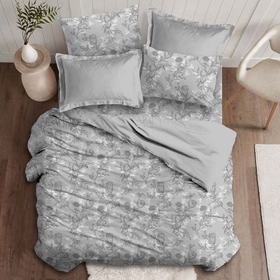 Plush-Queen Bed Comforter Set Of 4 Barley Silver 1 X Qb Comforter - 228X254 Cm; 1 X Fitted Sheet - 160X200+30 Cm; 2 X Pillow Case - 50X75 Cm 