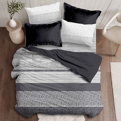 Plush-Single Fitted Sheet Tic Tac Charcoal 1 X Fitted Sheet - 120X200+30 Cm 