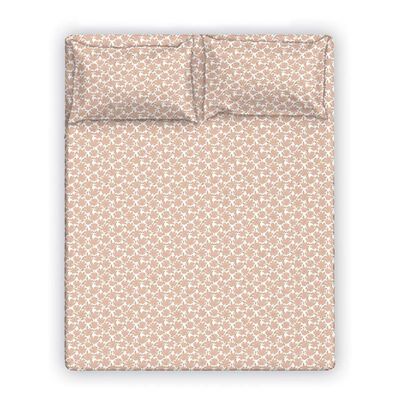 Albany Queen Bed Fitted Sheet Set 160X200+30 Cm/50X75+15 Cm Florida Pink (ANU-DUB-038 B)
