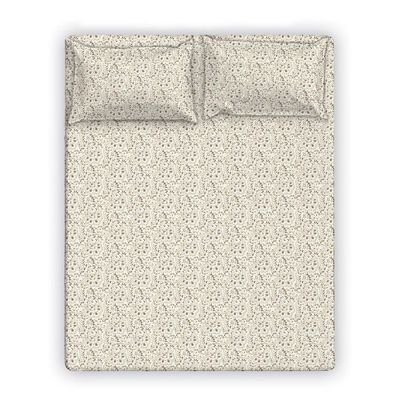 Albany King Bed Fitted Sheet Set 180x200+30 Cm/50x75+15 Cm Paisley Ochre (ANU-DUB-031 C)