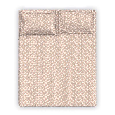 Albany King Bed Fitted Sheet Set 180X200+30 Cm/50X75+15 Cm Florida Pink (ANU-DUB-038 C)