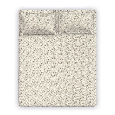 Albany Super King Bed Fitted Sheet Set 200X200+30 Cm/50X75+15 Cm Paisley Ochre (ANU-DUB-031 D)