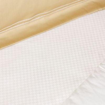 Mystique 6-Pc Double Gauze Super King Size BIAB Comforter Set - White/Sand - 260x260 CM 