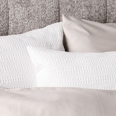 Mystique 6-Pc Waffle Dobby King Size BIAB Comforter Set - White/Grey - 240x260 CM 